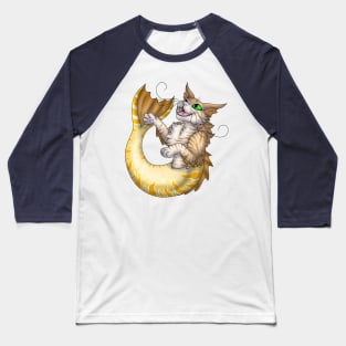 Purrmaid: Cream Tabby Baseball T-Shirt